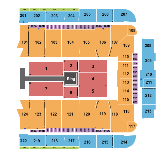 CFG Bank Arena WWE Seating Chart